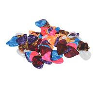 Aramox 100Pcs Guitar Picks, Celluloid Colorful Picks Set for Electric Acoustic Bass Guitars, Various Thickness for Musicians and Beginners (0.71 * 100 pieces)