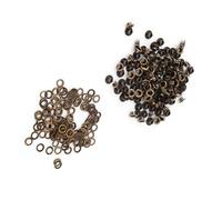 Aramox 100pcs Metal Eyelets Small Grommets with 100 Washers for Leather Craft Sewing, Choose From 4mm, 5mm, or 6mm Inner Diameter Eyelets for Different Projects (6mm)