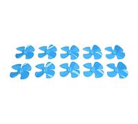 Aramox 10Pcs 4 Blades Propeller, ABS Plastic Boat Propeller Replacement 60mm with 2mm Hole, Compact 4 Blade for Toy Boats RC Car Motor Shaft Use (Blue)