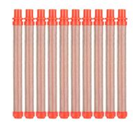 Aramox 10Pcs Airless Spray Filter, Replacement High Efficiency Paint Accessories for Spray Machines with PC Iron Material Durable (Red 200 Mesh)