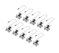 Aramox 10Pcs L Track Hooks Single L Track Stud Fitting Heavy Duty Tie Down Anchor for Van Pickup Trucks Trailers Breaking Load 110lbs (grey)