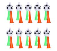 Aramox 10pcs Stadium Horns, ABS Air Horns Noisemaker with Lanyards, 3 Key Features Easy Carry Loud Cheering Group Pack for Soccer Football Sporting Events Party Celebration (ABS 2)