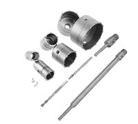 Aramox 10Pcs TCT Drill Set Tungsten Masonry Hole Cutters for Concrete Brick with SDS Plus Extension Shank