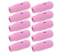 Aramox 10Pcs TIG Welding Cup Ceramic Welding Nozzle 10N48 6# Alumina Ceramic 48mm for WP17 WP18 WP26 Torch Quick Heat Dissipation Easy Replacement for TIG Arc