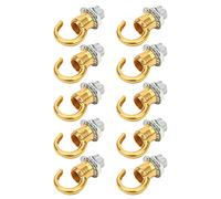 Aramox 10PCS Zinc Alloy Hook Ceiling Light Hook Opening Hanging Ring for Chandelier Lantern DIY Decoration Red Bronze French Gold Electrophoresis Gold Green Bronze (Electric Yongjin)
