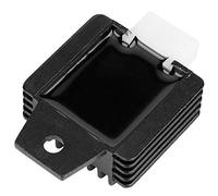 Aramox 12V Voltage Regulator Rectifier, Aluminum Alloy Stabilizer with 4 Feet Socket for GY6 Motorcycle