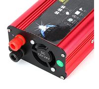 Aramox 1500W Car Power Inverter, Metal Converter Adapter with USB, Modified Sine Wave for DC 12V 24V to AC, Ideal for Car Camping and Emergency Use