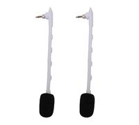 Aramox 2 Pack Microphone Fit for A40, 3.5mm Detachable Gaming Headset Mic Replacement with OFC Wire Gold Plated Plug Noise Cancelling for A40 TR (White)