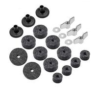 Aramox 21Pcs Cymbal Accessories, Fibre-Optic Felt, Secure Fit Cymbal Stand Sleeves, Essential Drumming Kit for Boom Stands and Professional Drummers