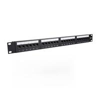 Aramox 24 Port Data Patch Panel, Gigabit Network Rack Mount Patch Panel with Cable Management for IT Infrastructure and Weak Current Wiring