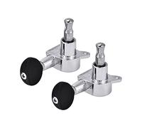 Aramox 2L2R Locking Tuners Ukulele Tuner Zinc Alloy Machine Heads Silver Balck Replacement for the Old Broken Tuning Pegs