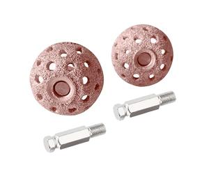 Aramox 2pcs 38mm Tire Patch Buffing, Tungsten Alloy Coarse Grit Auto Tire Buffing Wheel With Linking Rod