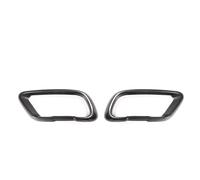 Aramox 2PCS Car Exhaust Tailpipe Cover Trim Muffler Exhaust Pipe (Carbon