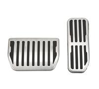 Aramox 2Pcs Gas Brake Pedal,Rubber Metal Car Accelerator Gas Brake Pedal Foot Rest Plate Cover Replacement for XE XF F-PACE 2015-2021