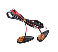 Aramox 2Pcs LED Motorcycle Flush Mount Turn Light Motorbike Indicator Lamp Amber