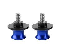 Aramox 2Pcs Motorcycle Swing Arm Spool,CNC Aluminum Alloy Rear Stand Swing Arm Spool Sliders Stand Swingarm Bobbins (Blue)