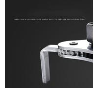 Aramox 3 Jaw Oil Filter Wrench, Adjustable Steel Heavy Duty Tool for Car, Quick Filter Removal for Vehicles