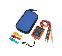 Aramox 3 Phase Rotation Tester, ABS Digital Phase Sequence Detector SM852B 20Hz to 400Hz, LED Presence Check, 600V AC Circuit Testing for Electricians and Motor Setup