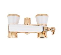 Aramox 3X25 Opera Binocular Telescope, BK7 Optical Glass, Clear Images, Ideal for Theater Viewing, Portable for Women and Children (White)