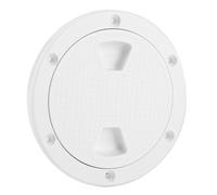 Aramox 4 Inch ABS Deck Plate Marine Inspection Cover, Durable Construction, Easy Tool- Access, Non-Slip Design for Boats, White Color