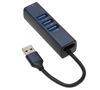 Aramox 4 Port USB Hub, 5Gbps Hot Swappable Aluminum Alloy | USB 3.0 Multiport Adapter, 5Gbps Data Transfer, Plug and Play, Storage Hole, Laptop PC