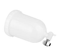 Aramox 400ml Side Feed Paint Pot, High Hardness Plastic Spray Gun Cup with Stainless Steel Connector, Ideal for W101 W71 R2 K2 F2 Painting Projects