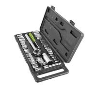 Aramox 40Pcs Mechanics Tools Kit Carbon Steel Socket Set with Sockets, Easy Storage Case, Common Repair Pieces for Home Factory Maintenance and General Use