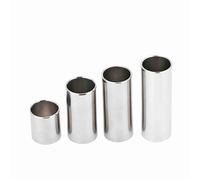 Aramox 4pcs Guitar Slide Stainless Steel Cylinder Tone Bar Accessory with Different Lengths for Electric Guitar Players