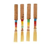 Aramox 4Pcs Oboe Reeds Medium Soft Wind Instrument Parts Oboe Accessory with Plastic Storage Box for Oboists and Beginners