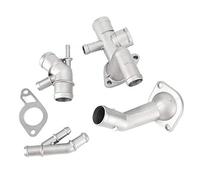 Aramox 4Pcs/Set Coolant Flange Kit,Aluminum Engine Coolant Hose Flange Kit Fit for Mk4 1.8T 2000-2005 2000-2002 OE: 06A121132A