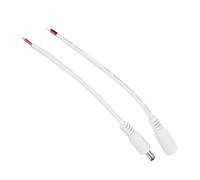 Aramox 5.5x2.1mm DC Power Plug with Cable, Male Female Connector for LED Strips and CCTV Cameras, for Home Appliances (White)
