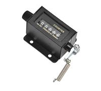 Aramox 5 Digit Mechanical Counter 5-Digit Counting Tool Number Counter with Clear Glass Mirror Design Rotatable Reset Device for Printing Machine Counting Applications