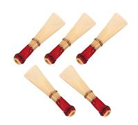 Aramox 5 Pcs Bassoon Reeds, Professional Quality Manually Selected Fine Cane for Dark Rich Sound, with Medium Strength, for Bassoon Instrument Accessories