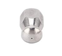 Aramox 5000 PSI High Pressure Washer Nozzle Stainless Steel Sewer Jetter Nozzle for Pipe Cleaning, Hot and Cold Water Use to 212F, Female Thread, for Sewer Sink Toilet (Round Head Front 1 Rear 3