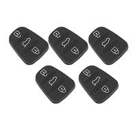 Aramox 5pcs Rubber Key Button Pad Replacement for 3 Buttons Black Rubber Material Easy Installation Secure Fit Stable Performance Long Service Life (No letters)