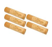 Aramox 5pcs Wood Scattering Cremation Small Urns Set, Mini Spreading Pet Bamboo Urns, 4.7x1.2x1.2in Pet Cremation Ashes Container, Versatile Usage, Handheld Size for Travel, Portable