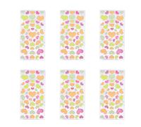 Aramox 6 Pack Sparkly Glitter Heart Stickers, Shiny Self Adhesive Love Stickers for Scrapbooking, Valentine S Day Cards, Crafts, and Decoration