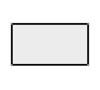 Aramox 60 to 120 Inch Portable Projector Screen, White Projection Screen Foldable No Crease with Black Edging and Hanging Holes for Movies (60 inches)