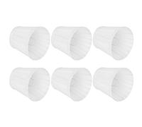 Aramox 6Pcs Modern Fabric Lampshade Lamp Cover with Metal Frame for E14 Bulb Holder White Table Lamp Shade for Chandelier Wall Light Desk Home Hotel Study