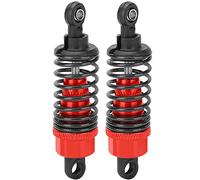 Aramox 70mm RC Metal Adjustable Spring Damper for SLASH RC Cars with Elastic Spring Vibration Absorption Easy Installation (Red)