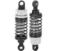 Aramox 70mm RC Metal Adjustable Spring Damper for SLASH RC Cars with Elastic Spring Vibration Absorption Easy Installation (Silver)