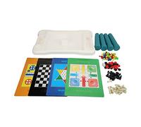 Aramox 8 in 1 Board Game Set, Plastic Portable Chess and Draughts for Kids Ages 3+, Strategy Learning Games for Family Fun