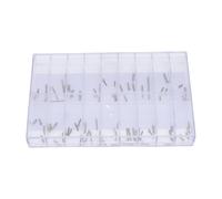 Aramox 90Pcs Watch Stem Extender, Stainless Steel Watch Winding Stem Extension Pole Set with Storage Box for Watchmakers and Repairerment