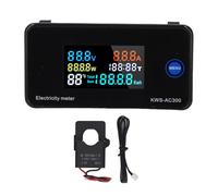 Aramox AC Multimeter, Large Color LCD Screen 360° View Angle, Measure Power Current Voltage Temperature, 0-100A 0-30KW 0.01-19999Kwh
