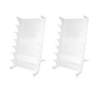 Aramox Acrylic Makeup Brush Holder, Horizontal Slot Design, Drying Rack for Paint Brushes, Premium Material, 16.1x8.6x11.2cm, 2 Pack
