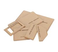 Aramox Acrylic Template Protective Kraft Paper Short Wallet Leather Pattern Mold Manual Craft Tools 6Pcs