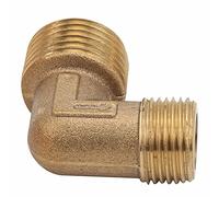 Aramox Air Compressor Elbow Brass Check Valve G1 2 X G3 4 90 Degree One Way Fitting Deeper Threads Forged Build for Air Compressor Pipe Connection and Repair Use (1/2 * 3/8 Without Chamfer)