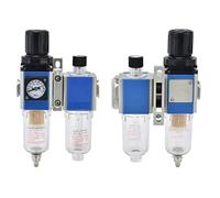Aramox Air Compressor Filter, Aluminum Alloy Filter Regulator Unit with Oil Water Separator, 1.5MPa Proof Pressure, 40μm or 5μm Filtration, for Pneumatic Tools Workshop Use (GFC200-06)