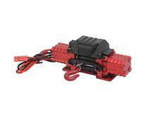 Aramox Aluminium Alloy RC Car Winch Dual Motor Drive with Superior Performance, Fine Craftsmanship for RC Cars, Suitable for Traxxas Hsp Redcat Tamiya Axial Scx10 D90 Hpi Installations (Red)