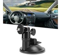 Aramox Aluminium Alloy Vehicle Mounted Holder, Vacuum Sucker Holder with 1 4 Inch Screw, Ball Head Rotation, 500g Load, 65mm Suction Base for Car Data Recorder Camera Mount (Black)